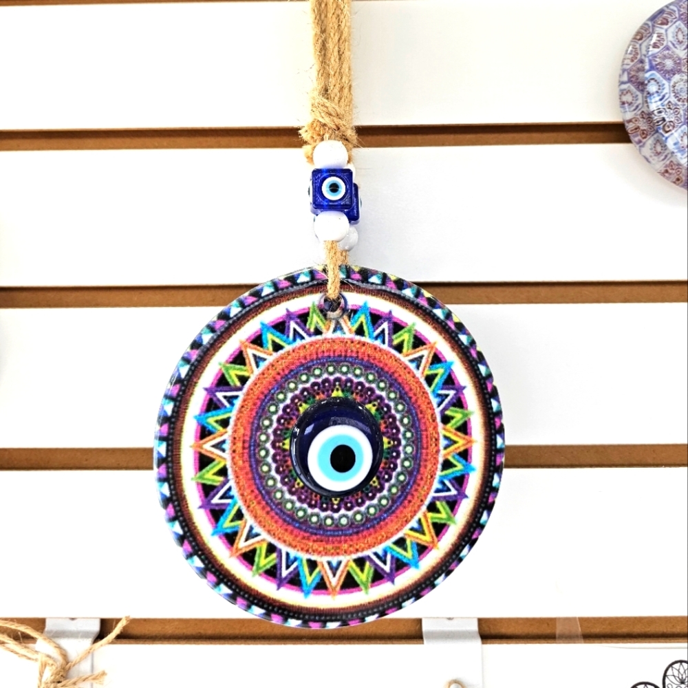 EVIL EYE Ornaments glass Original hand painted from Turkey